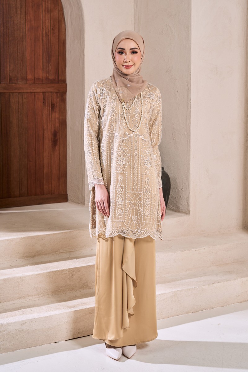 JEMIMA Kurung in Honey Gold